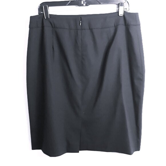 Pendleton Black Wool Skirt 16P Classic Minimalist Office Closet Staple Preppy - Picture 2 of 6